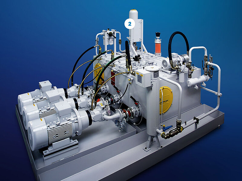 Ing. eisenberger Hydraulikaggregat Markierung 2 Hydrospeicher