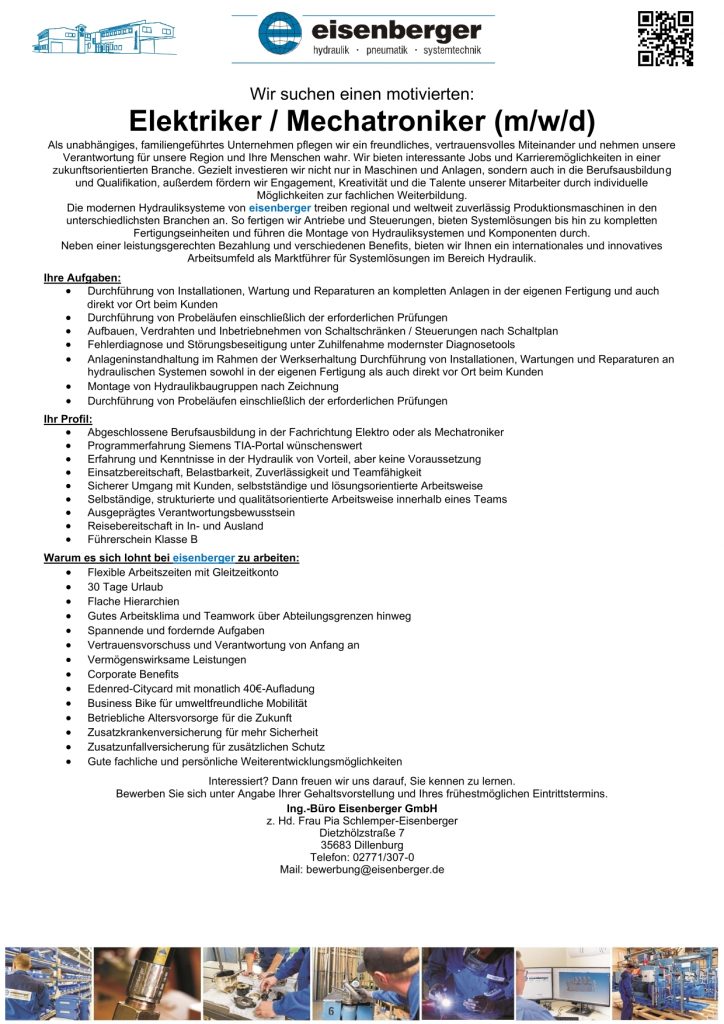 Stellenanzeige Mechatroniker_Elektriker
